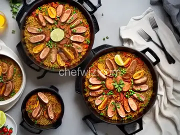 Pressure Cooker Paella with Chicken Thighs and Smoked Sausage