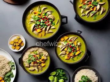Pressure Cooker Thai Green Chicken Curry With Eggplant and Kabocha Squash Recipe