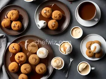 Profiteroles With Coffee Ice Cream