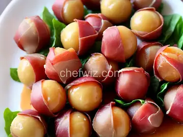 Prosciutto Wrapped Melon Balls