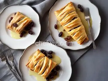 Puff Pastry Apple and Raisin Strudel