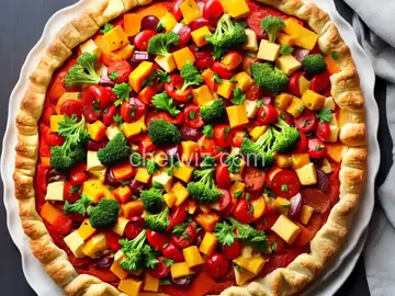Puff Pastry Tart with Vegetables and Cheese