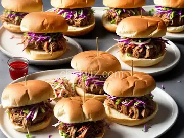 Pulled Pork Sliders with Hawaiian Slaw
