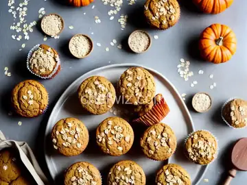 Pumpkin Banana Oat Muffins