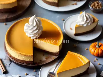 Pumpkin Cheesecake With Bourbon–Sour Cream Topping