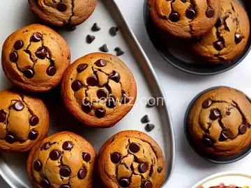 Pumpkin Gut Chocolate Chip Muffins