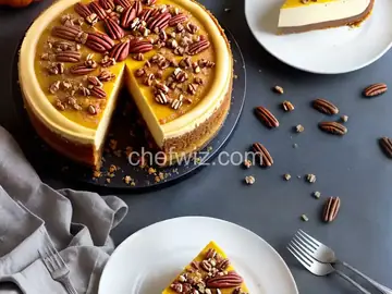 Pumpkin Maple Pecan Cheesecake