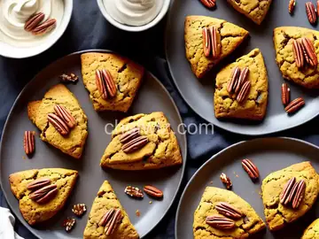 Pumpkin Pecan Scones with Maple Glaze