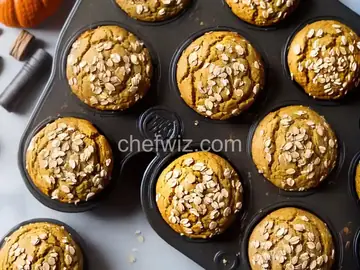 Pumpkin Pie-Oat Flour Muffins