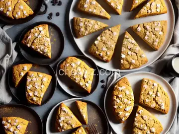 Pumpkin Scones with Coffee Glaze