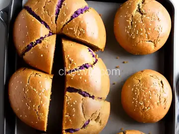 Purple Sweet Potato Whole Wheat Bun
