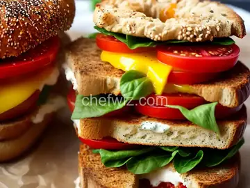 Queenie's Killer Tomato Bagel Sandwich