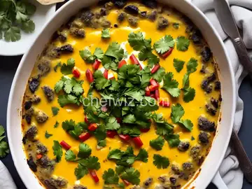 Queso Fundido With Roasted Poblano Vinaigrette