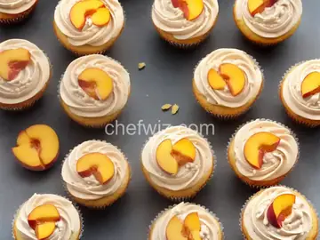 Quick Cupcakes with Peach Frosting