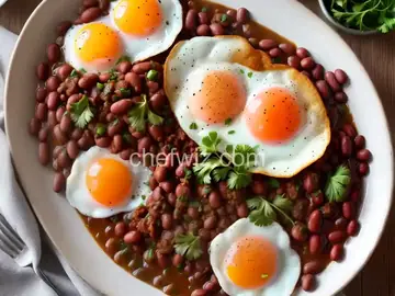 Quick Morning Beans and Fried Eggs Recipe