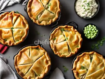 Quick Rotisserie Chicken Pot Pies