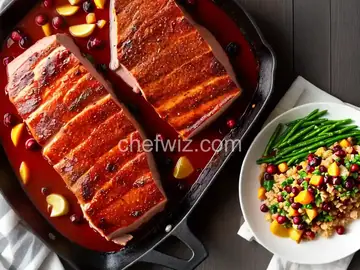 Quick Savory Cranberry Glazed Pork Loin Roast