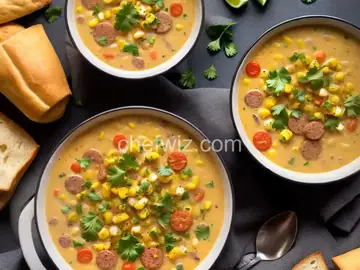 Quick Spicy Sausage Corn Chowder