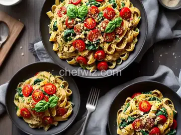 Quinoa Pasta with Spinach and Tomatoes