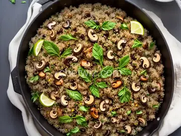 Quinoa with Mushrooms