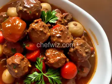 Ragout de Pattes de Cochon (Pork Shank and Meatball Stew)