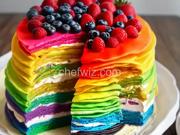 Rainbow Crepe Cake