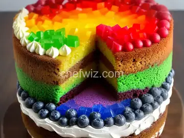 Rainbow Jell-O Poke Cake Recipe