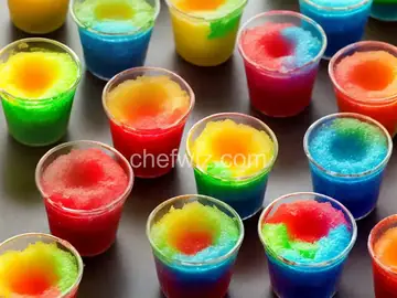 Rainbow Jell-O Shot Cups