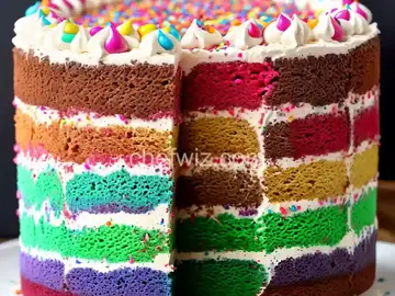 Rainbow Sprinkles Layer Cake