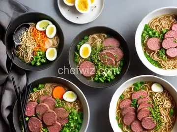 Ramen and sausage