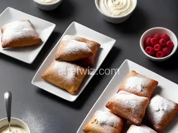 Raspberry Beignets with Vanilla Dipping Sauce