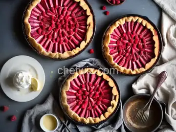 Raspberry Rhubarb Crostata