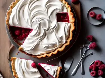 Raspberry Sour Cream Pie