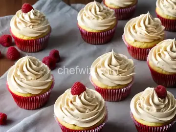Raspberry White Chocolate Buttercream Cupcakes