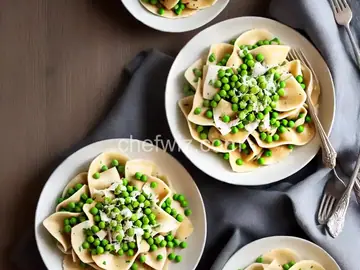 Ravioli Alfredo With Peas