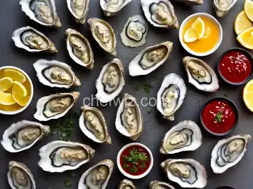 Raw Oysters with 3 Dipping Sauces