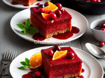 Really Cranberry Orange Yummy Gummy Pudding Cake