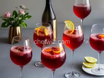 Red Apricot and Sparkling Wine Granita