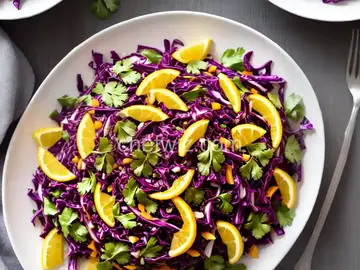 Red Cabbage Slaw With Cilantro and Citrus
