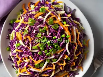 Red Cabbage and Onion Slaw