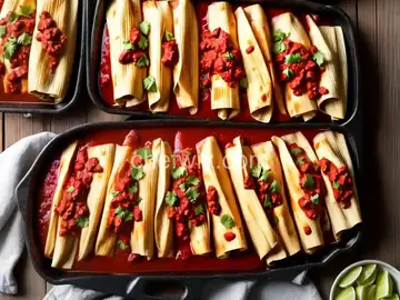 Red Chile Chicken Tamales