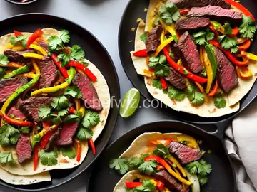 Red Curry Marinated Skirt Steak Fajitas