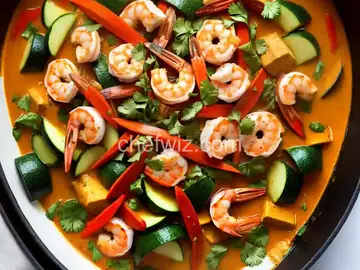 Red Curry with Shrimp, Zucchini, and Carrot Recipe