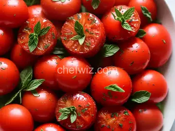 Red, Juicy, Herb-Fried Tomatoes