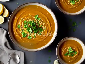 Red Lentil Soup With Preserved Lemon and Crispy Garlic