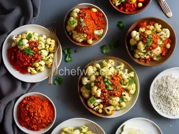 Red Pepper Pesto with Roasted Cauliflower