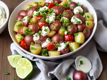 Red Potato Salad with Sour Cream and Chives