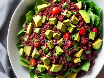 Red Quinoa and Avocado Salad