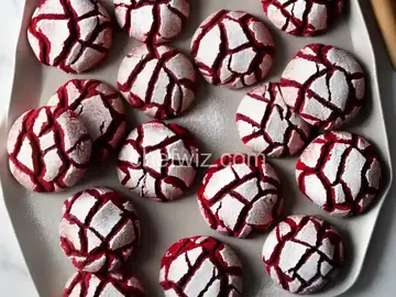 Red Velvet Crinkle Cookies