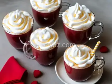 Red Velvet Hot Chocolate with Marshmallow Whipped Cream